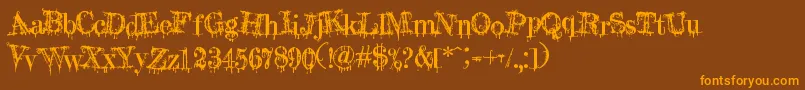 A Lolita Scorned Font – Orange Fonts on Brown Background