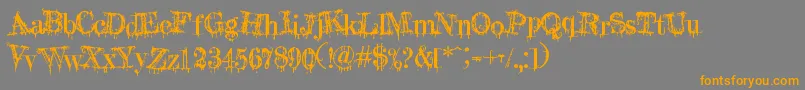 A Lolita Scorned Font – Orange Fonts on Gray Background