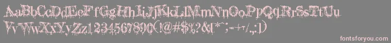 A Lolita Scorned Font – Pink Fonts on Gray Background