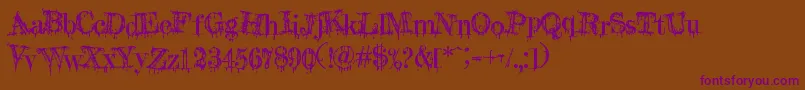 A Lolita Scorned Font – Purple Fonts on Brown Background