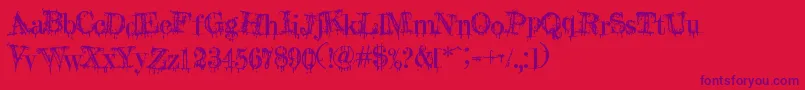 A Lolita Scorned Font – Purple Fonts on Red Background
