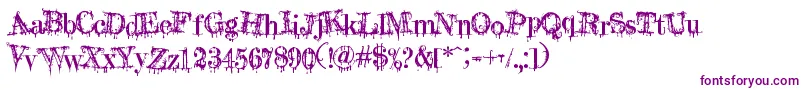 A Lolita Scorned Font – Purple Fonts on White Background