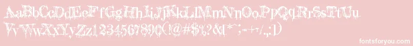 A Lolita Scorned Font – White Fonts on Pink Background