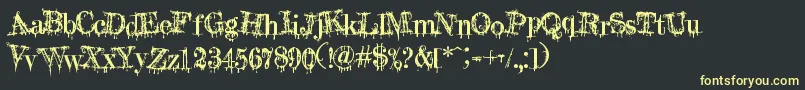 A Lolita Scorned Font – Yellow Fonts on Black Background