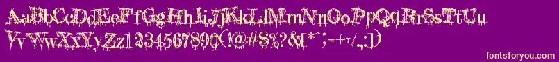 A Lolita Scorned Font – Yellow Fonts on Purple Background