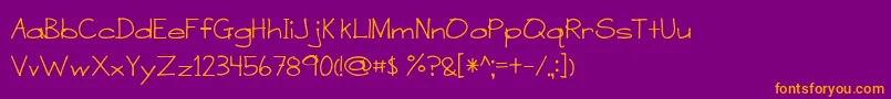 A Sensible Armadillo Font – Orange Fonts on Purple Background