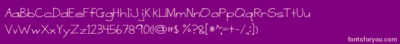 A Sensible Armadillo Font – Pink Fonts on Purple Background