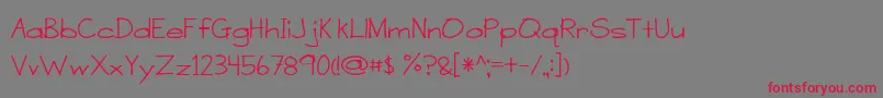 A Sensible Armadillo Font – Red Fonts on Gray Background