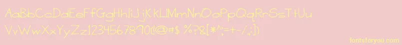 A Sensible Armadillo Font – Yellow Fonts on Pink Background