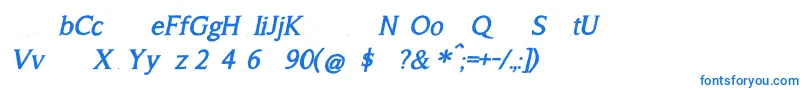 フォントA Song For Jennifer BOLD Italic – 青いフォント