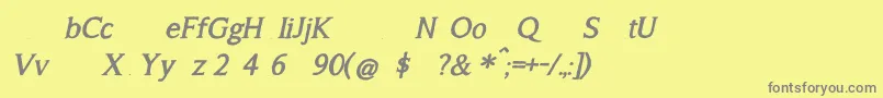Подробнее о шрифте A Song For Jennifer BOLD Italic Шрифт A Song For Jennifer BOLD Italic – серые шрифты на жёлтом фоне