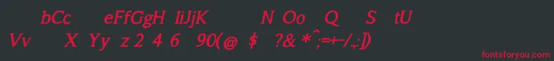 A Song For Jennifer BOLD Italic Font – Red Fonts on Black Background
