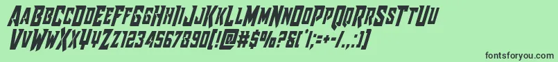 Raidercrusadercond Font – Black Fonts on Green Background