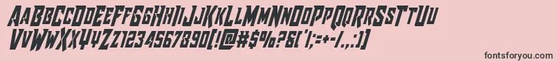 Raidercrusadercond Font – Black Fonts on Pink Background