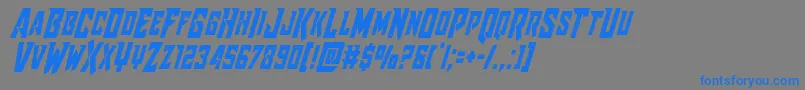 Raidercrusadercond Font – Blue Fonts on Gray Background