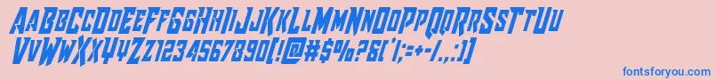 Raidercrusadercond Font – Blue Fonts on Pink Background
