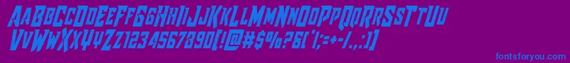 Raidercrusadercond Font – Blue Fonts on Purple Background