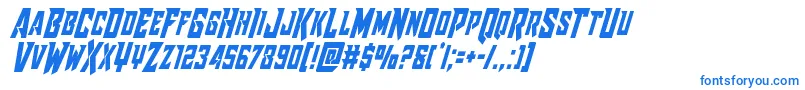 Raidercrusadercond Font – Blue Fonts on White Background