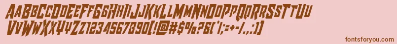 Raidercrusadercond Font – Brown Fonts on Pink Background