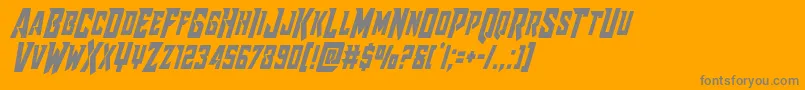 Raidercrusadercond Font – Gray Fonts on Orange Background