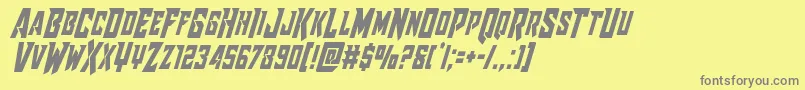 Raidercrusadercond Font – Gray Fonts on Yellow Background