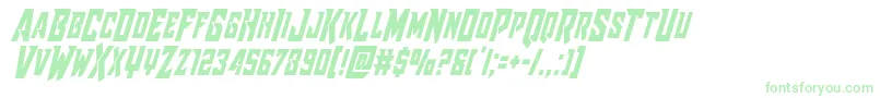 Raidercrusadercond Font – Green Fonts on White Background