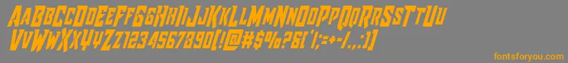 Raidercrusadercond Font – Orange Fonts on Gray Background