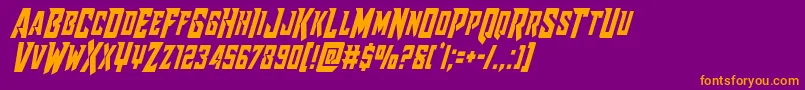 Raidercrusadercond Font – Orange Fonts on Purple Background