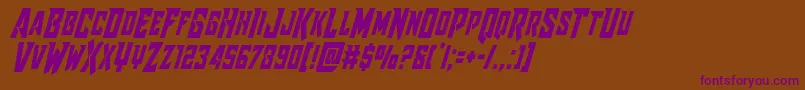 Raidercrusadercond Font – Purple Fonts on Brown Background