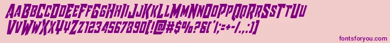 Raidercrusadercond Font – Purple Fonts on Pink Background