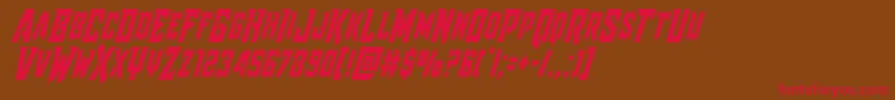 Raidercrusadercond Font – Red Fonts on Brown Background