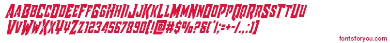 Raidercrusadercond Font – Red Fonts on White Background