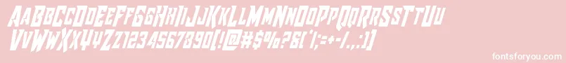 Raidercrusadercond Font – White Fonts on Pink Background