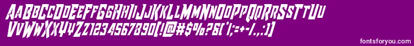 Raidercrusadercond Font – White Fonts on Purple Background