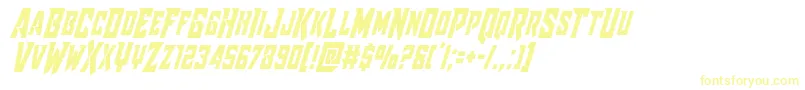 Raidercrusadercond Font – Yellow Fonts on White Background
