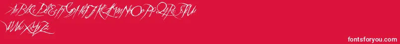 a Theme for murder Font – White Fonts on Red Background