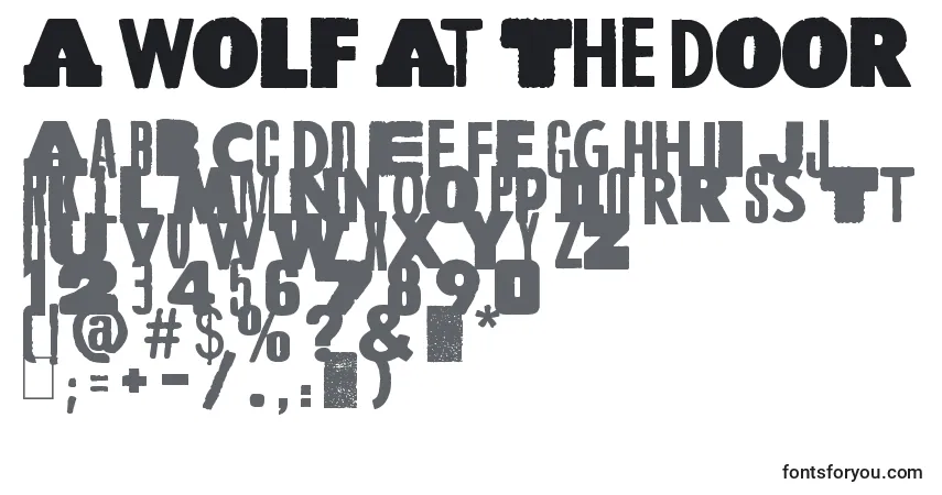 Fuente A Wolf At The Door - alfabeto, números, caracteres especiales