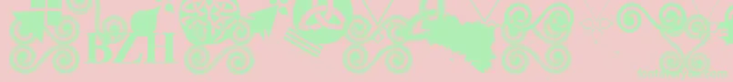 aaa bzh Font – Green Fonts on Pink Background