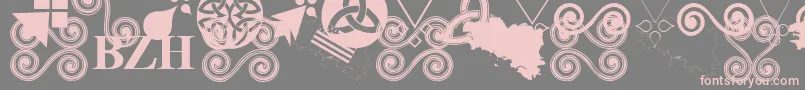 aaa bzh Font – Pink Fonts on Gray Background