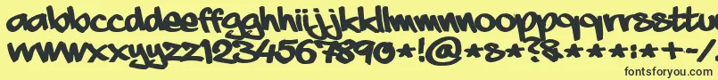 aaaiight fat Font – Black Fonts on Yellow Background