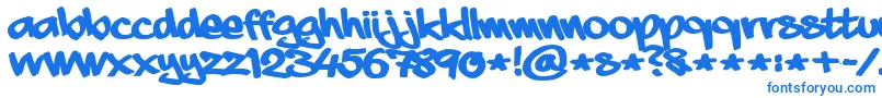 aaaiight fat Font – Blue Fonts on White Background