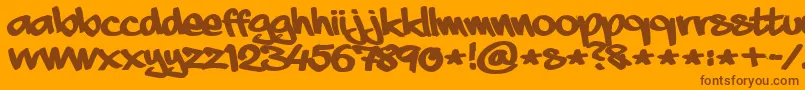 Шрифт aaaiight fat – коричневые шрифты на оранжевом фоне