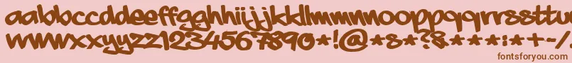 aaaiight fat Font – Brown Fonts on Pink Background