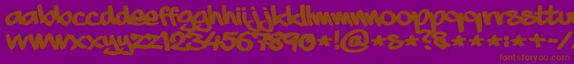 aaaiight fat Font – Brown Fonts on Purple Background