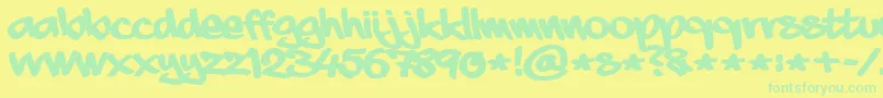 Police aaaiight fat – polices vertes sur fond jaune