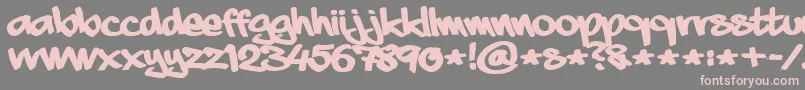 aaaiight fat Font – Pink Fonts on Gray Background
