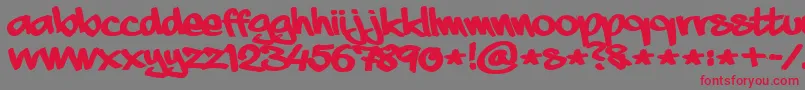 aaaiight fat Font – Red Fonts on Gray Background