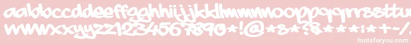 aaaiight fat Font – White Fonts on Pink Background