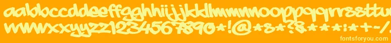 aaaiight fat Font – Yellow Fonts on Orange Background