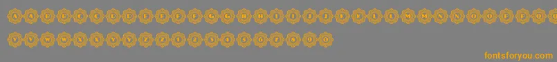 AafiaCapitals Font – Orange Fonts on Gray Background